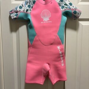 Pink and Green Kids Swim One Piece